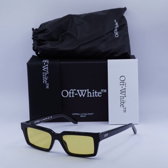 Off-White OERI13A WARREN 1018 Rectangle Sunglasses - Black/Yellow main image 8